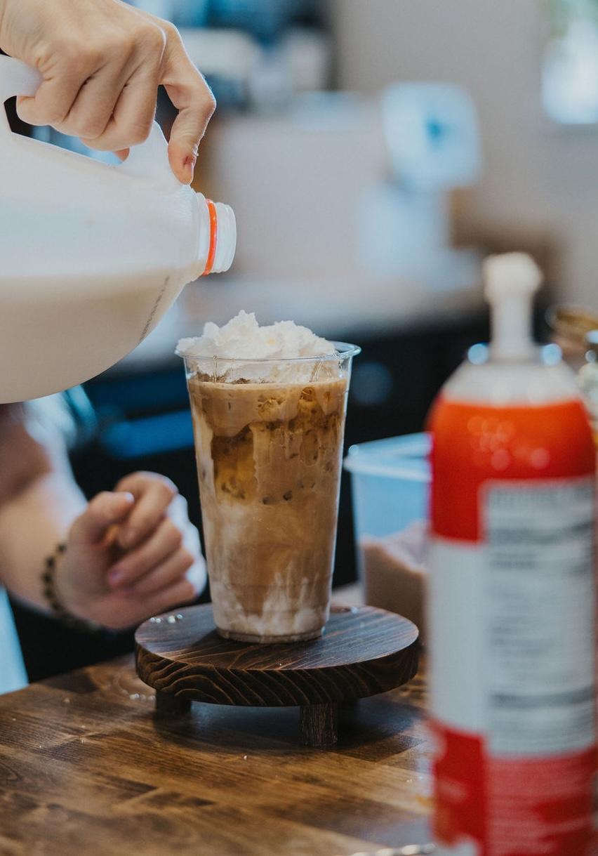 One of our delicious coffees and bagels