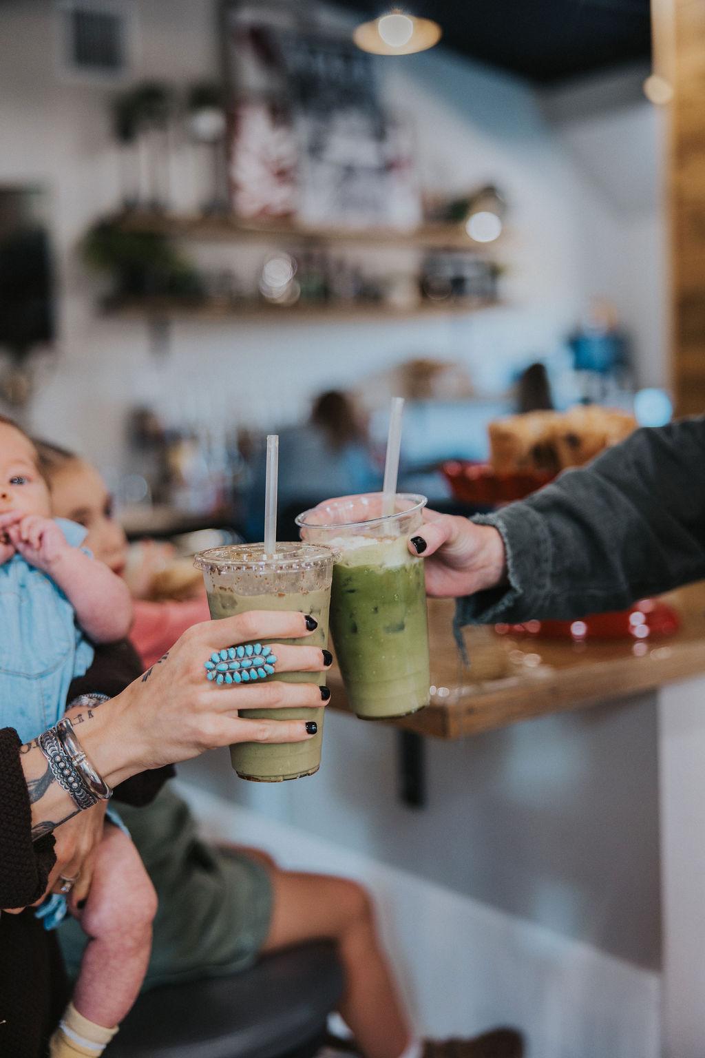 One of our delicious coffees and bagels
